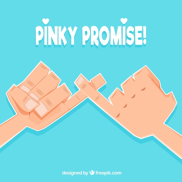 Free Vector hand drawn pinky promise concept