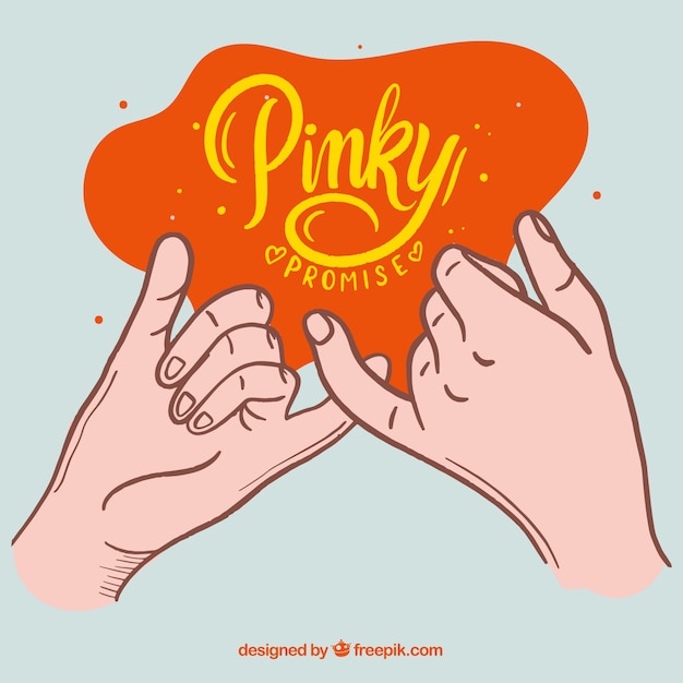 Free vector hand drawn pinky promise concept