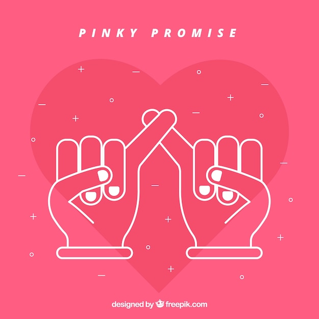 Hand drawn pinky promise concept