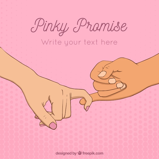 Hand drawn pinky promise concept