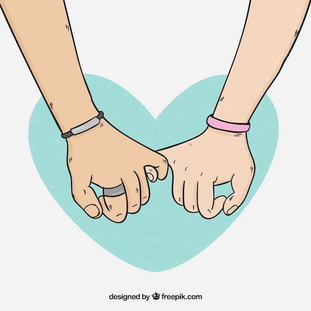 Free Vector hand drawn pinky promise concept