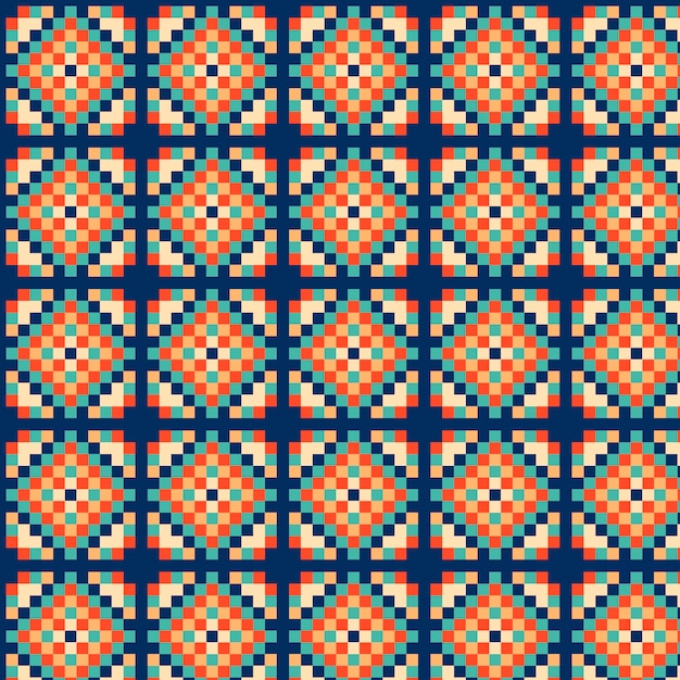 Free Vector hand drawn pixel pattern design