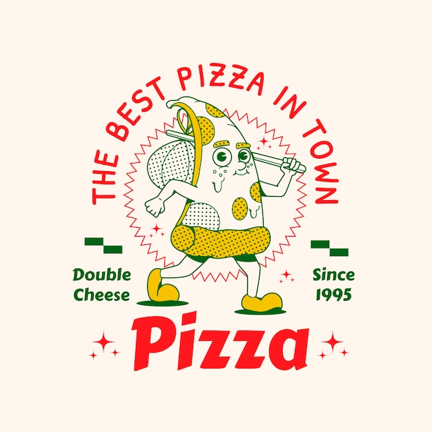 Free Vector hand drawn pizzeria vintage logo