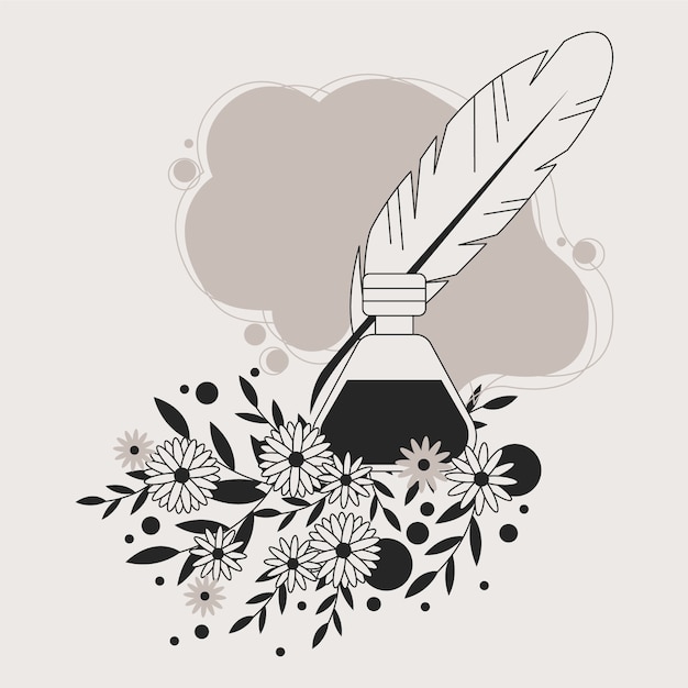 Free Vector hand drawn poetry illustration