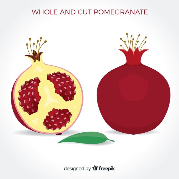 Hand drawn pomegranate background