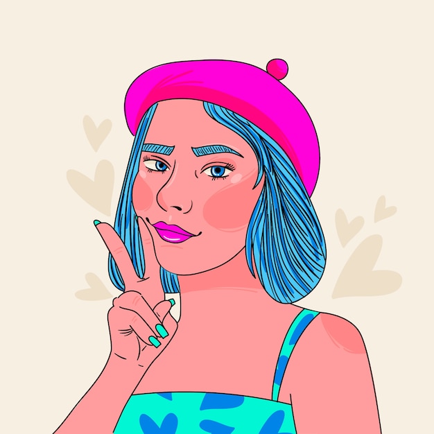 Free vector hand drawn pop art and new trends illustration