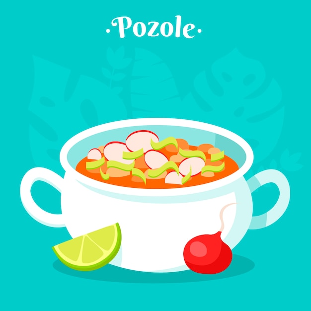 Hand drawn pozole illustration