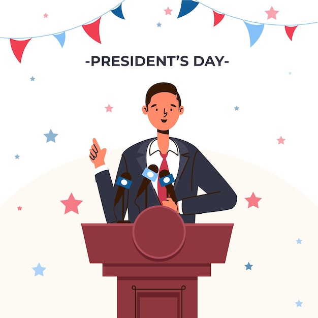 Hand drawn president's day concept