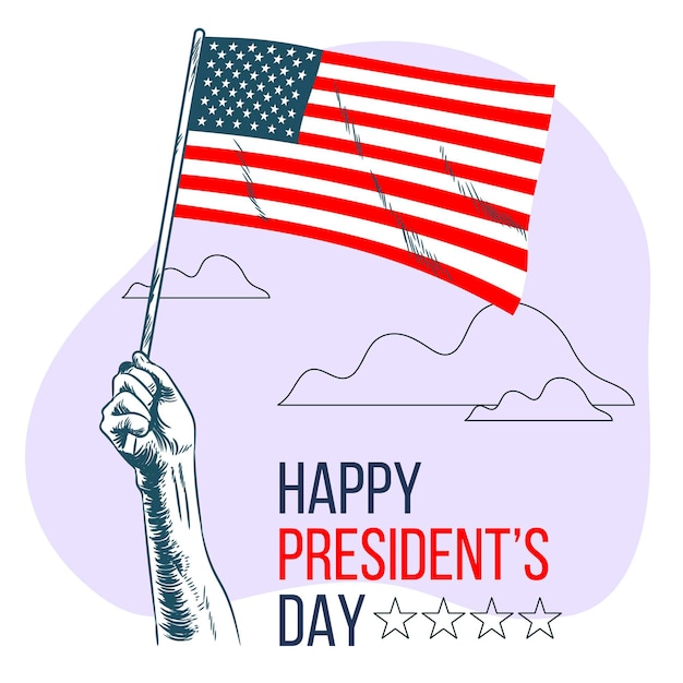 Free Vector hand drawn president's day