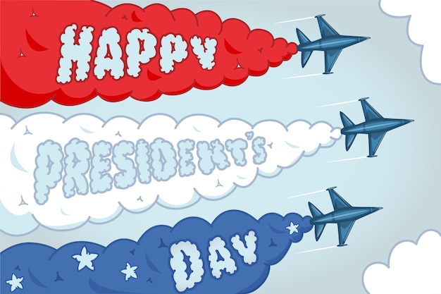 Free vector hand drawn presidents day background