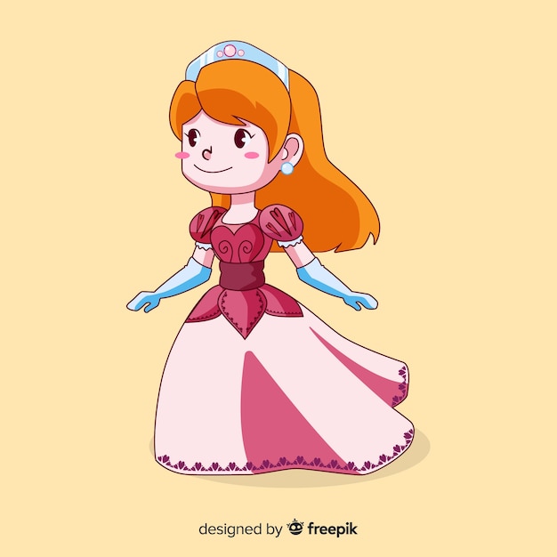 Hand drawn princess background