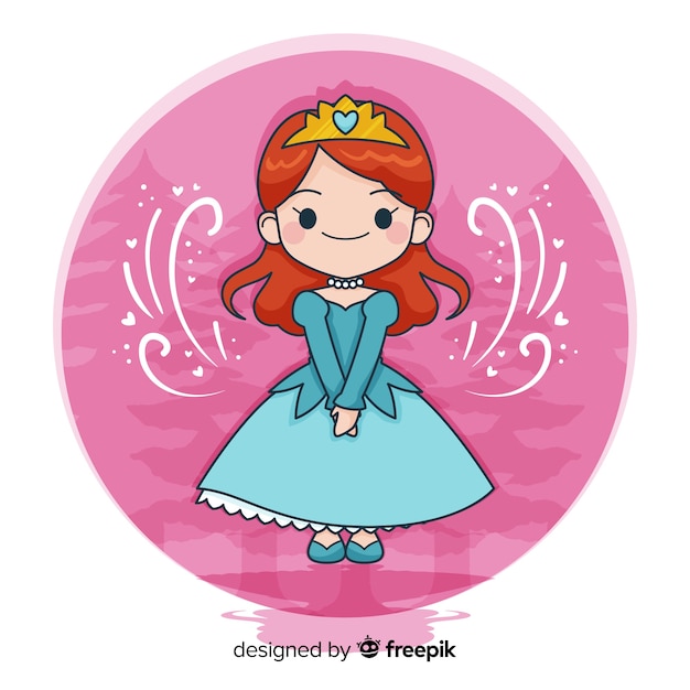 Hand drawn princess background