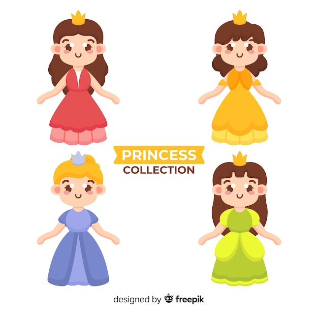 Hand drawn princess collection