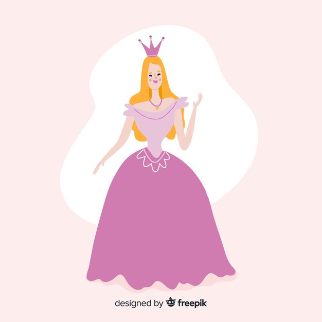 Hand drawn princess illustration