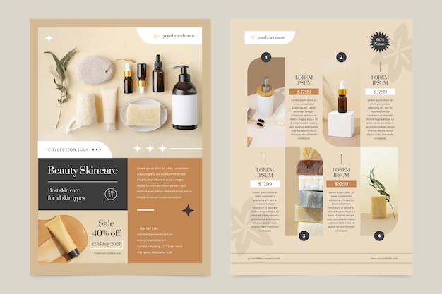 Hand drawn product catalog template