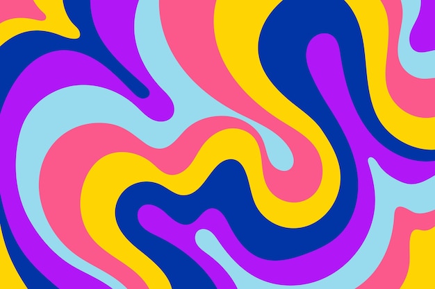 Free Vector hand drawn psychedelic colorful background