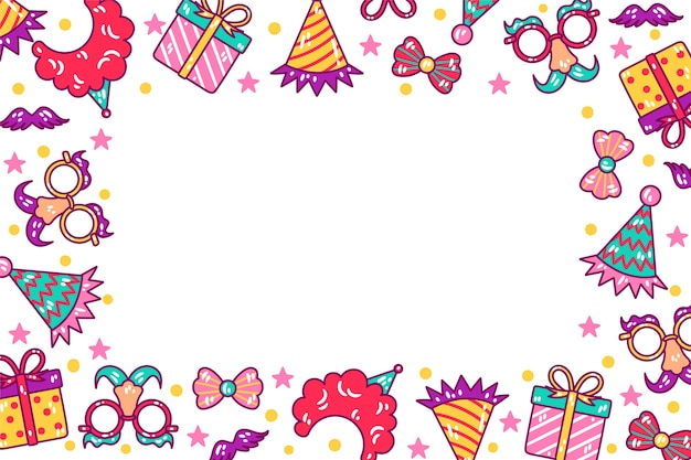 Free Vector hand drawn purim celebration background