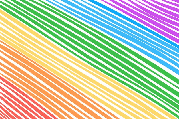 Hand drawn rainbow background design