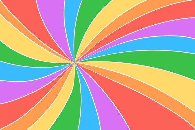 Hand drawn rainbow background design