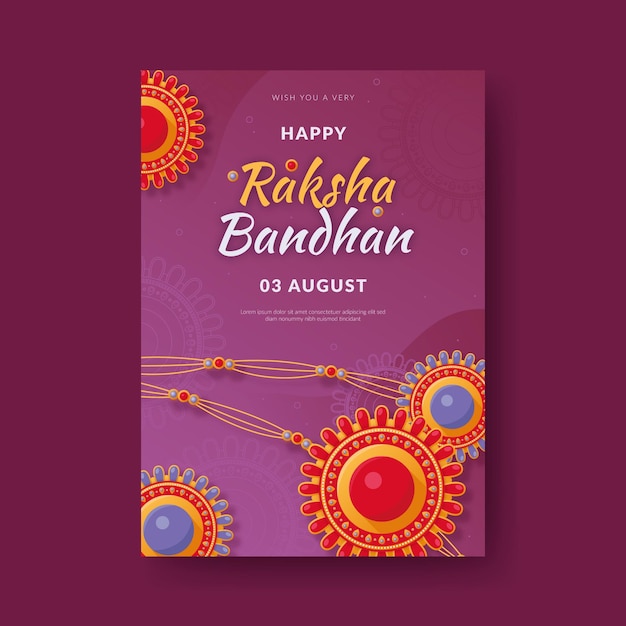 Free Vector hand drawn raksha bandhan greeting card