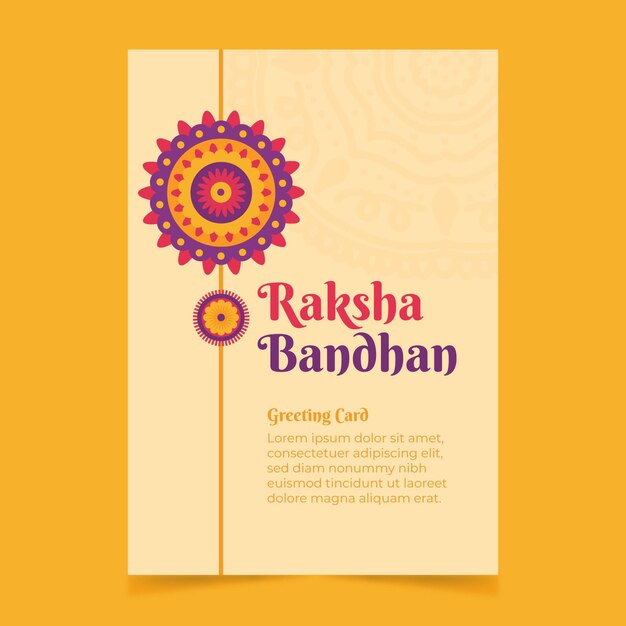 Hand drawn raksha bandhan greeting card