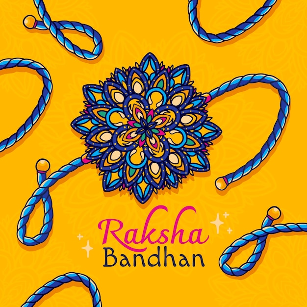 Free vector hand drawn raksha bandhan illustration