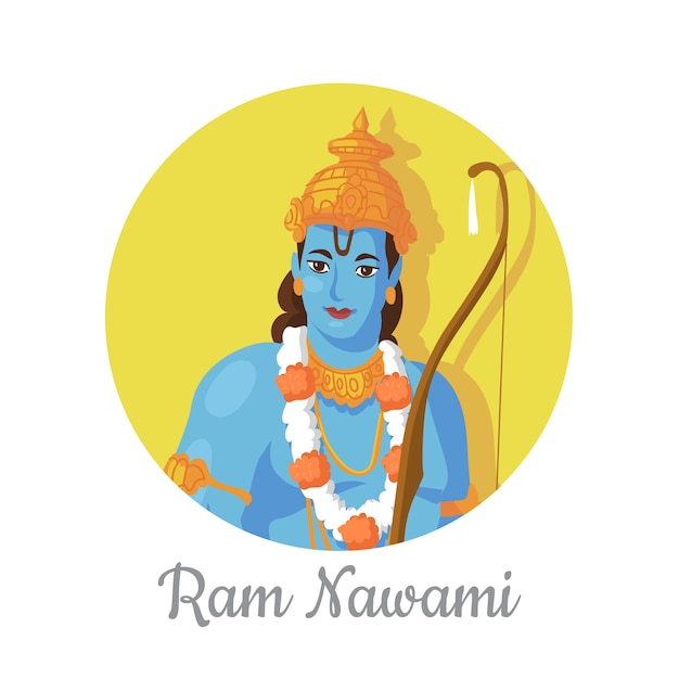 Hand drawn ram navami