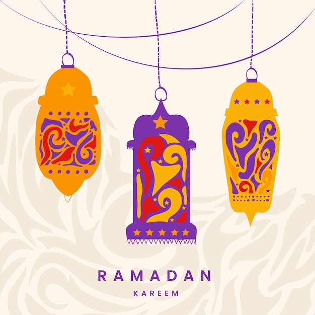 Free vector hand drawn ramadan concept