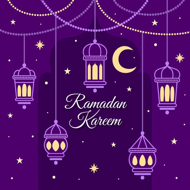 Hand drawn ramadan concept