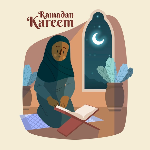 Hand drawn ramadan illustration