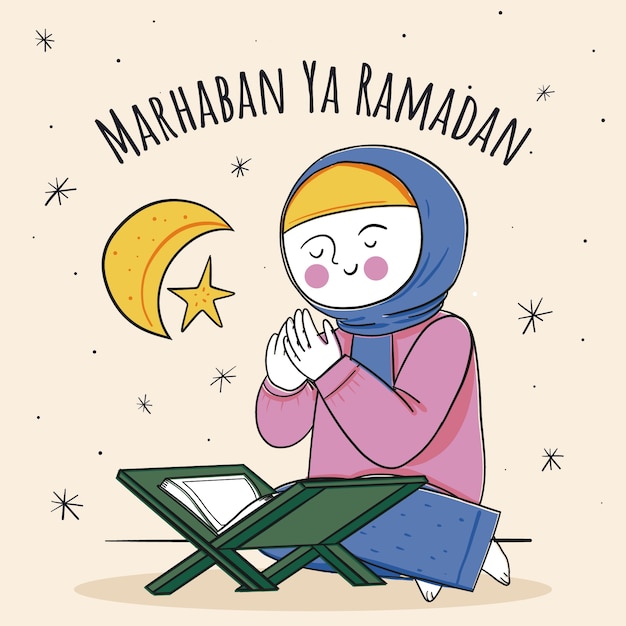 Free Vector hand drawn ramadan illustration