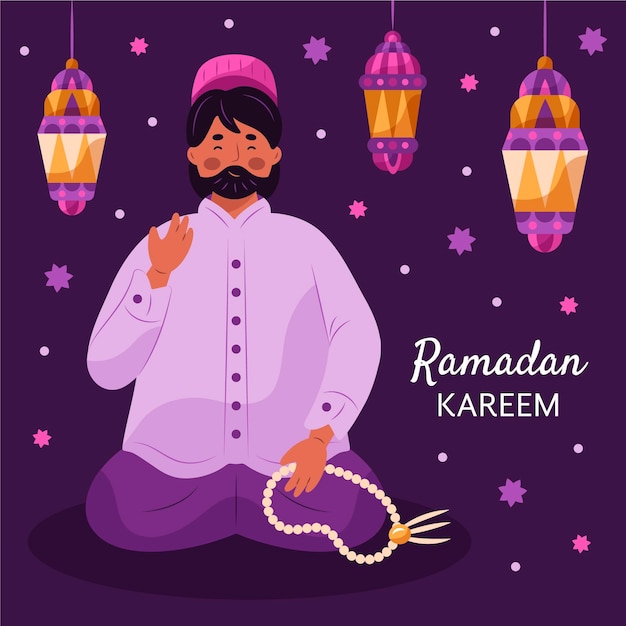 Free Vector hand drawn ramadan kareem illustration