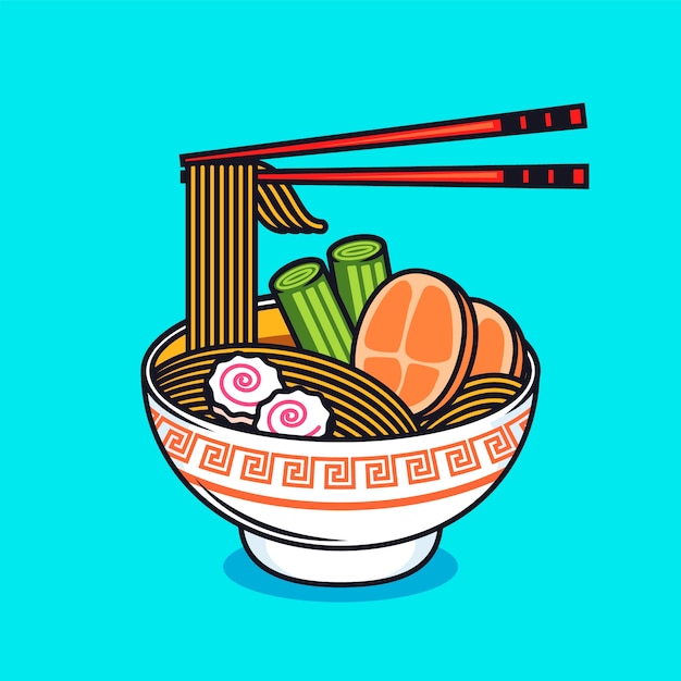 Free Vector hand drawn ramen  illustration