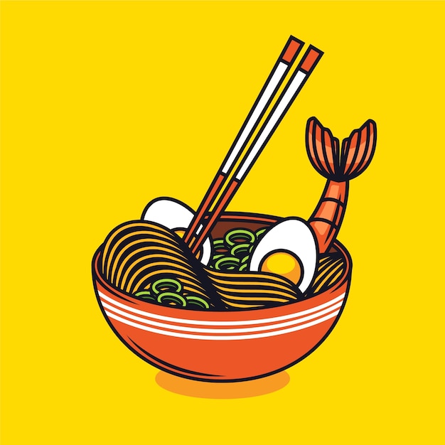 Free Vector hand drawn ramen  illustration