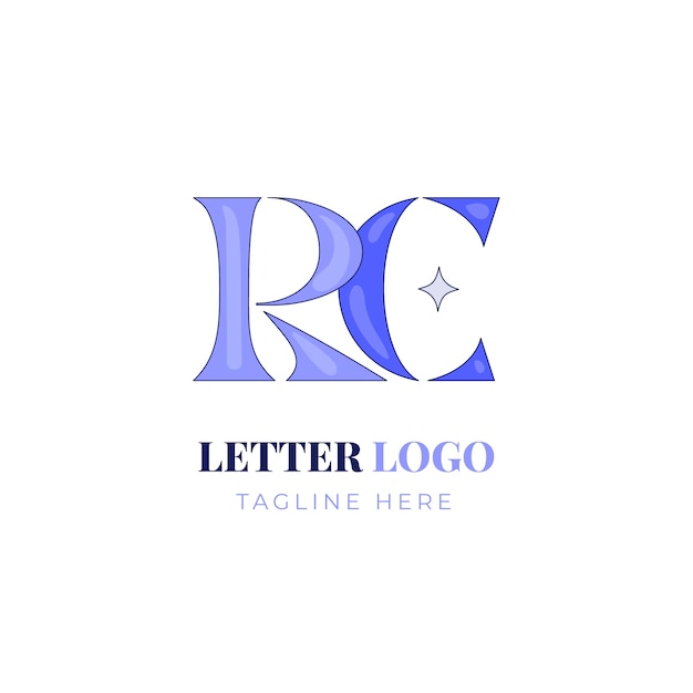 Free Vector hand drawn rc logo template