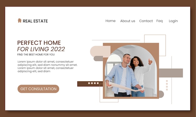 Free Vector hand drawn real estate business landing page