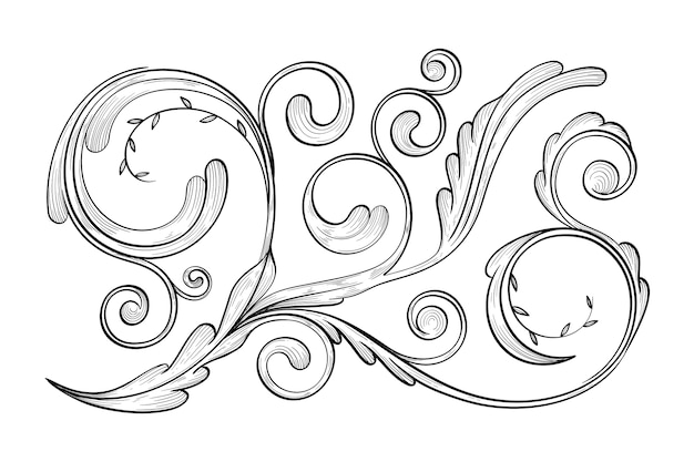 Free Vector hand-drawn realistic ornamental border