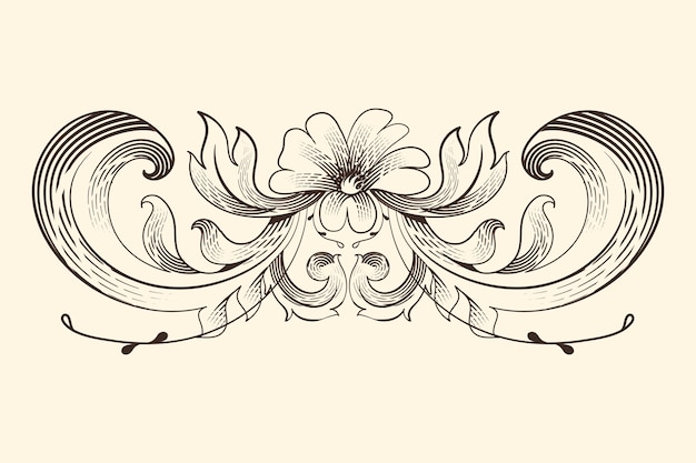 Free vector hand-drawn realistic ornamental border