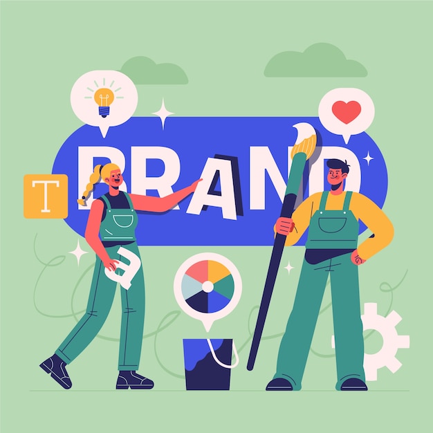 Free Vector hand drawn rebranding  illustration