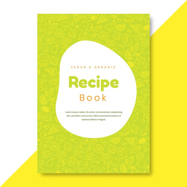 Hand drawn recipe book template