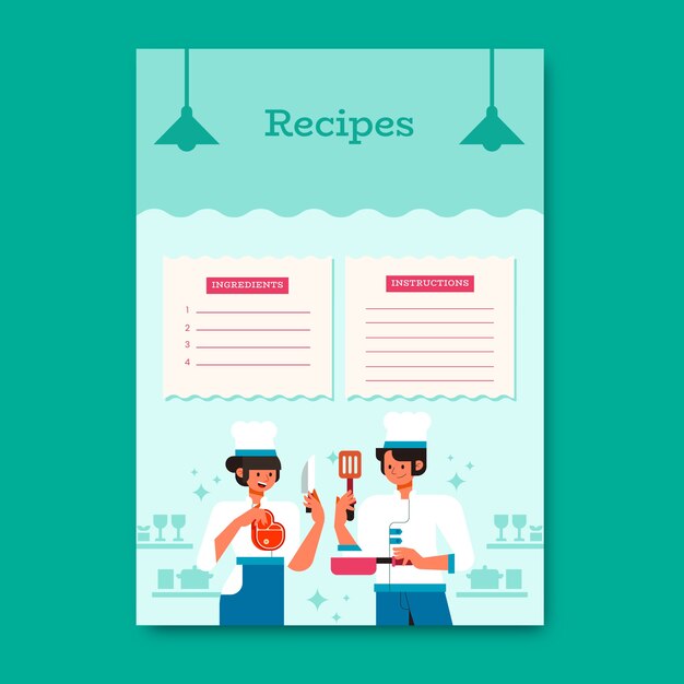 Hand drawn recipe template