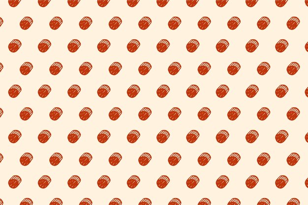 Hand drawn red polka dot background