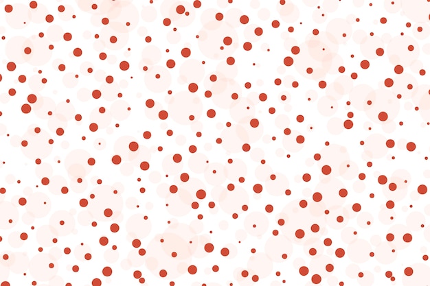 Hand drawn red polka dot background