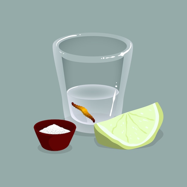 Free Vector hand drawn refreshing mezcal illustration