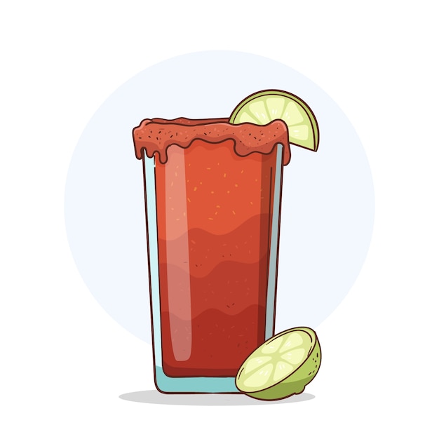 Free Vector hand drawn refreshing michelada illustration