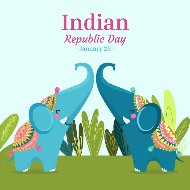 Hand drawn republic day