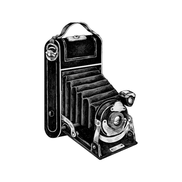 Free vector hand drawn retro film camera