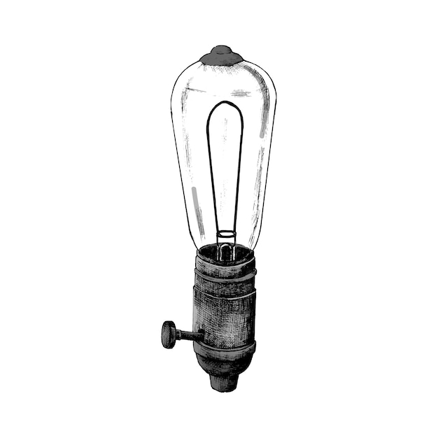 Free Vector hand drawn retro light bulb