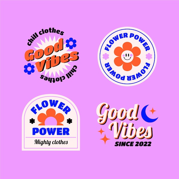 Free Vector hand drawn retro logo design