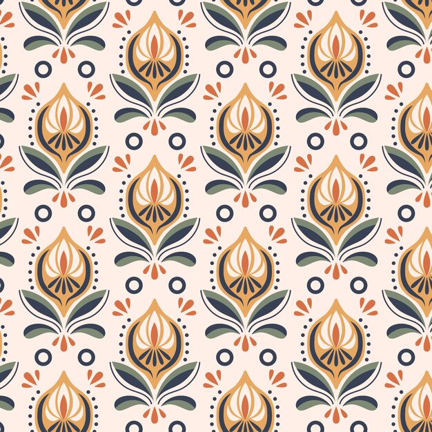 Hand drawn retro renew pattern